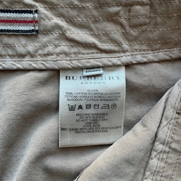 BURBERRY LONDON Men's 34R Tan Heavyweight Utility Cargo Pants - Picture 8 of 11